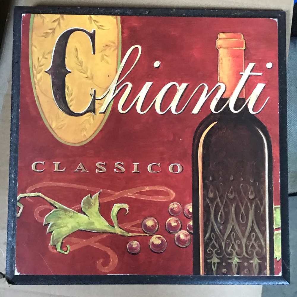 Wall art sign, Wine, Italian